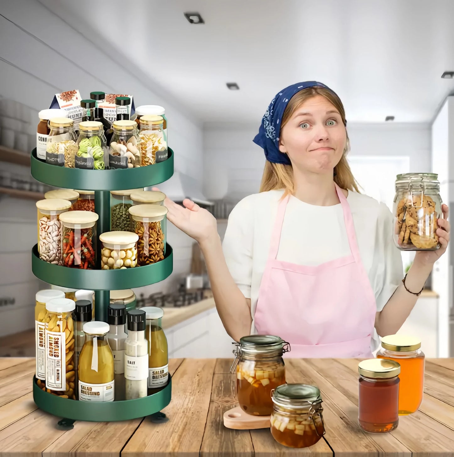 منظم المطبخ الدوار الذكي