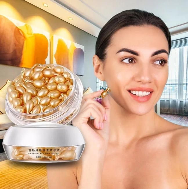 كبسولات الهيالورونيك الذهبية